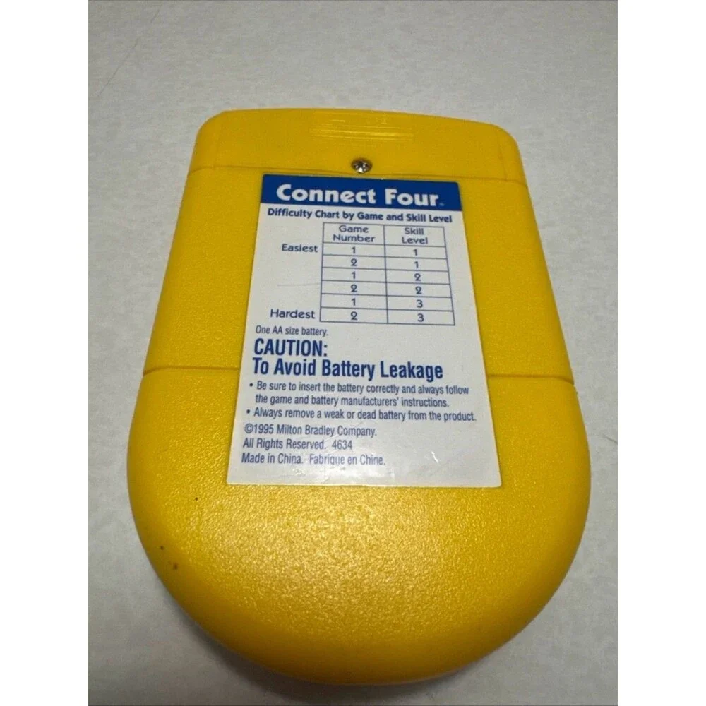Connect Four Electronic Handheld Game - Yellow